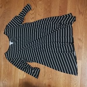 Quarter sleeves midi tshirt dress